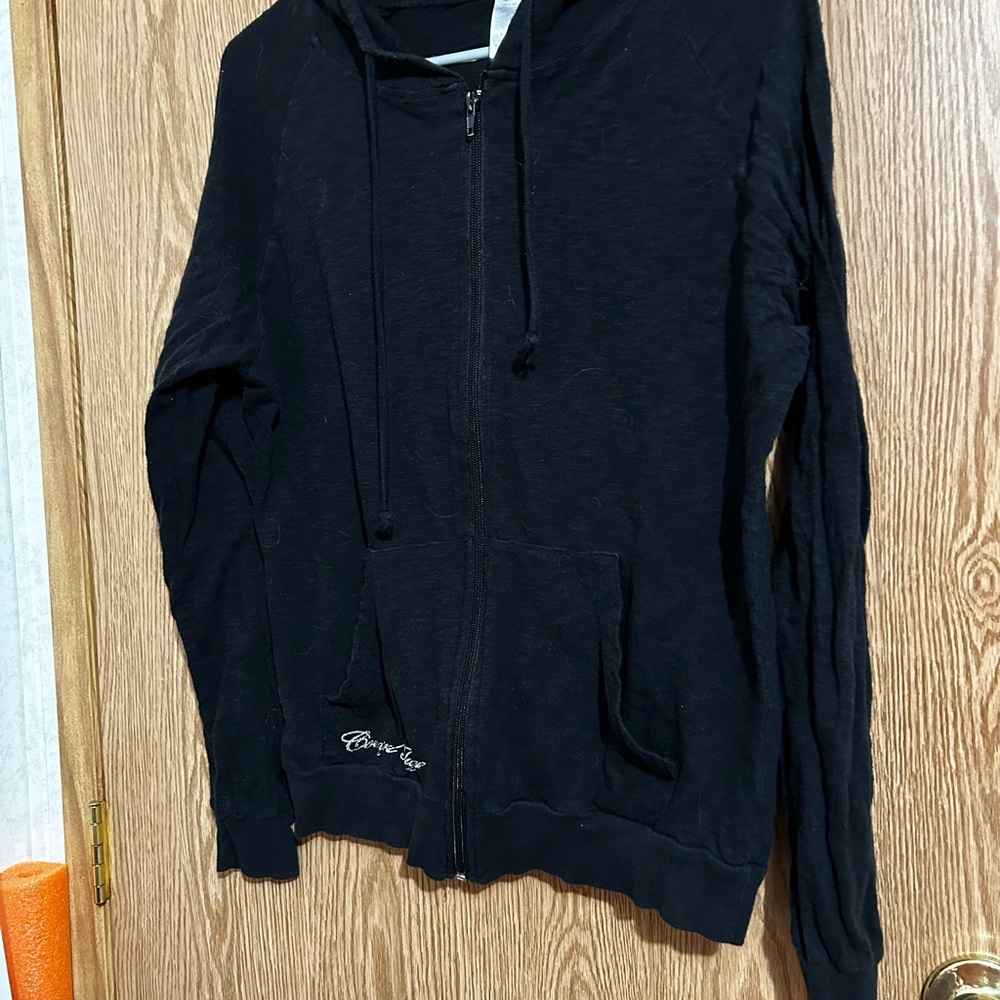 Black Cowgirl Tuff Zip-Up Hoodie
